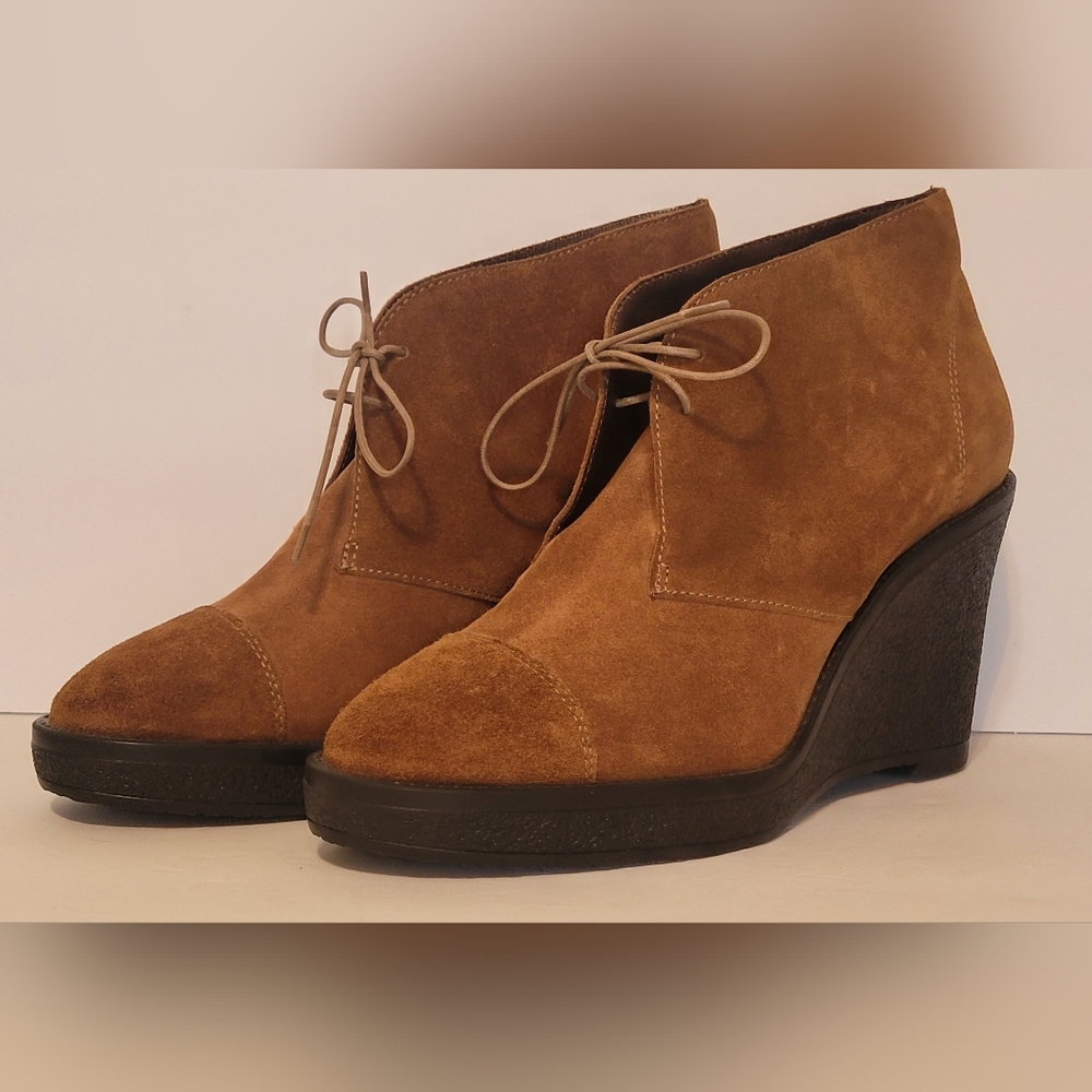 Grigiarancio Italian Wedge Booties Size 38 US 7.5